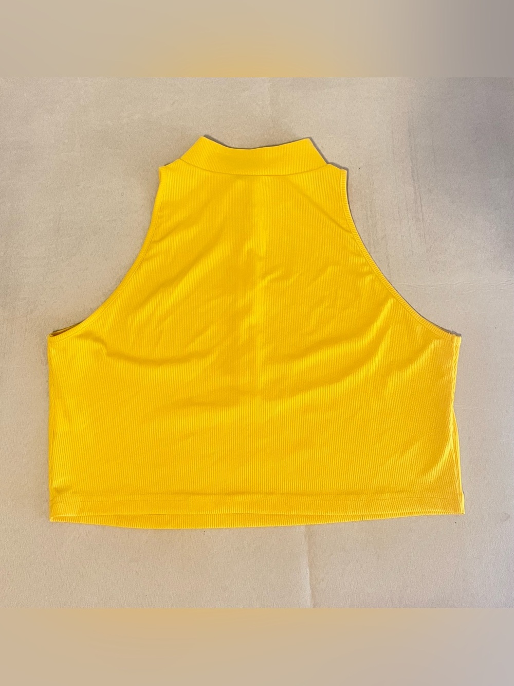 Yellow Ribbed Women’s Intimate Top - XX-L - Picture 6 of 8
